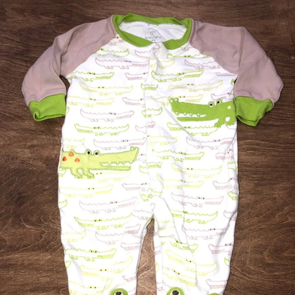 Koala Baby 3 Months Little Boys Alligator Footed Onesie - Picture 2 of 6